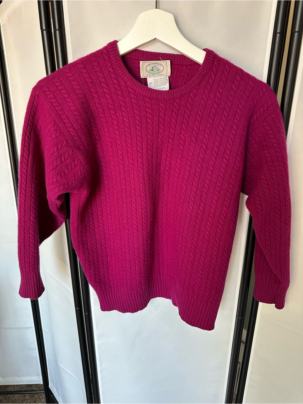 McCully’s 100% Pure Cashmere Sweater Made in Scotland Pink